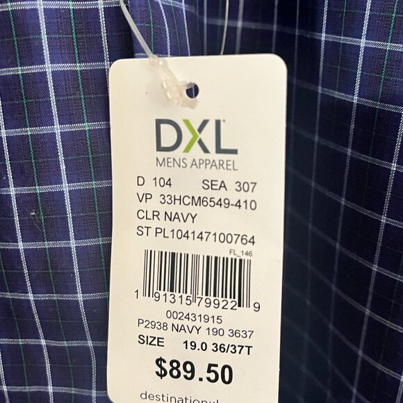 Men's Big & Tall Casual Button-Down Shirt - Picture 5 of 5